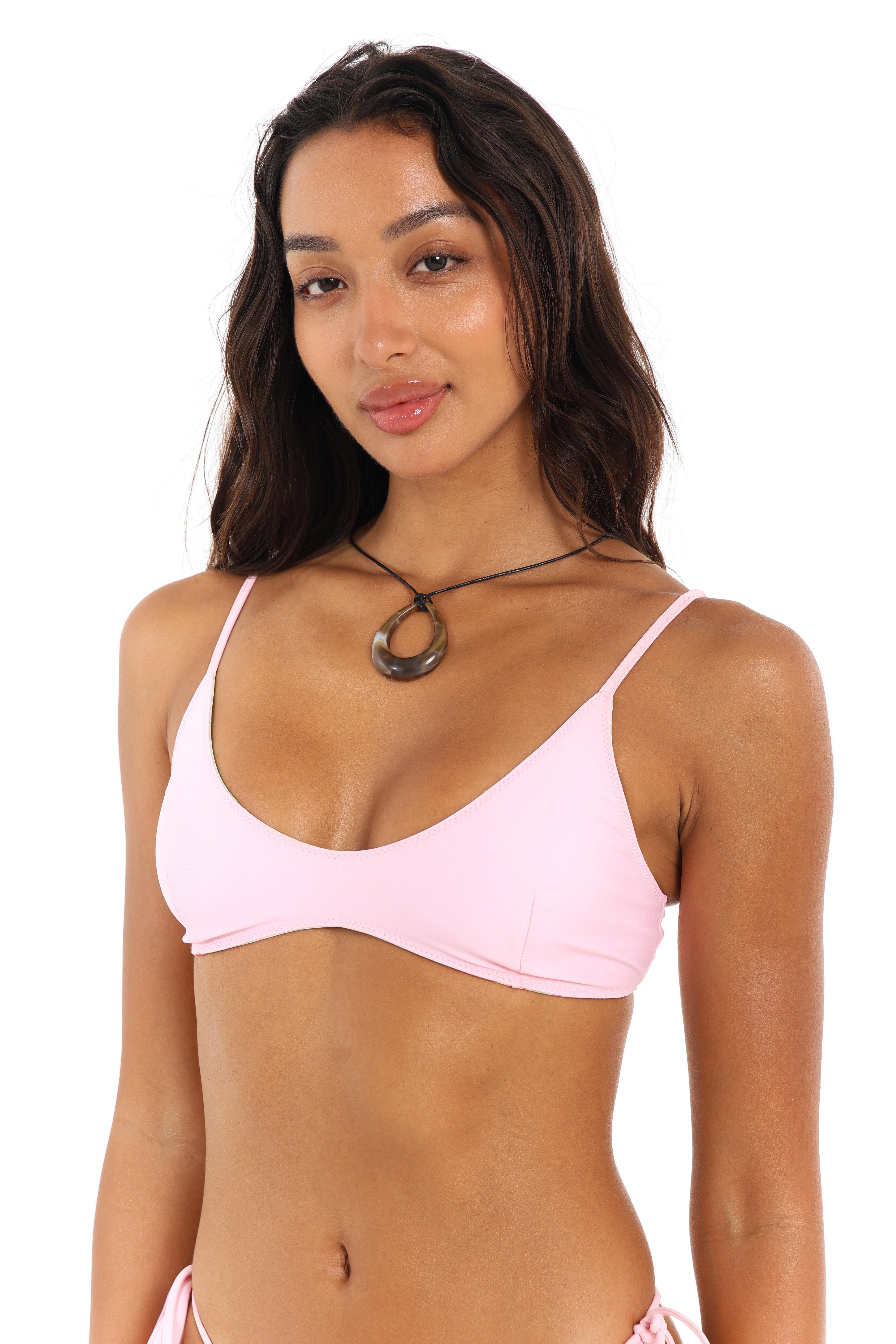 Pink scoop bikini top - Rays of Earth